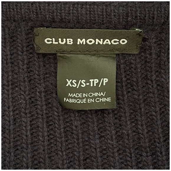 Club Monaco Wool/Cashmere Blend Cropped Open Cardigan XS - Picture 10 of 10